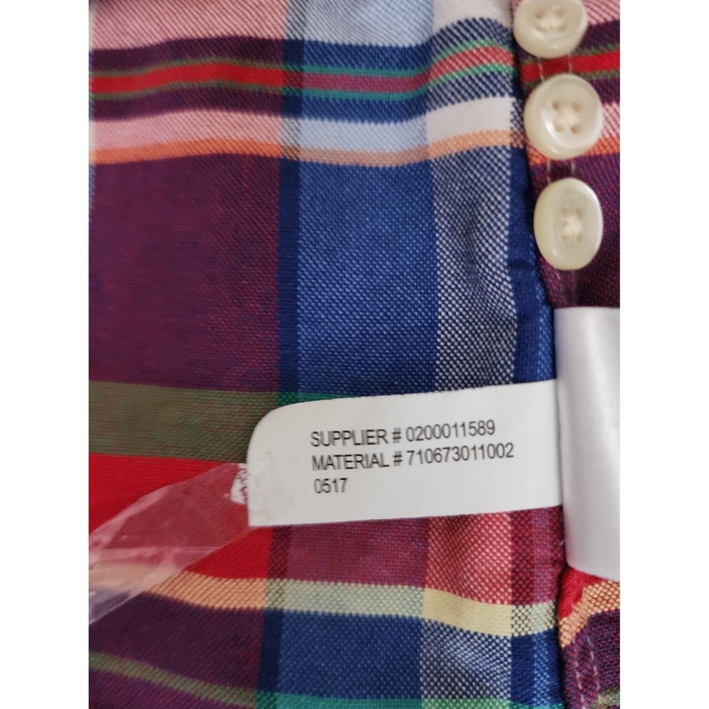 Ralph Lauren Men's Red/Multicolor Plaid Button-Up Long Sleeve Shirt Size XL/TG - Picture 7 of 16